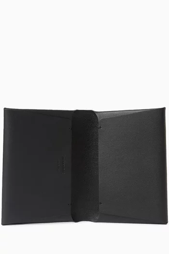 Logo Passport Holder in Leather