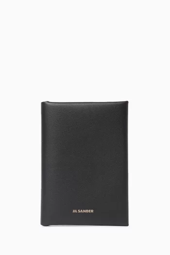 Logo Passport Holder in Leather