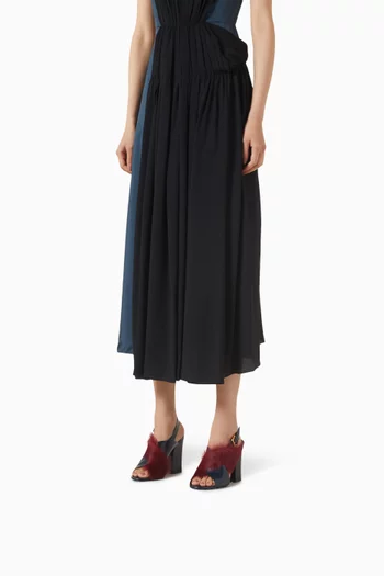 صندل بسيور متقاطعة جلد جدي وجلد عجل