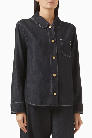 قميص بأزرار دينم