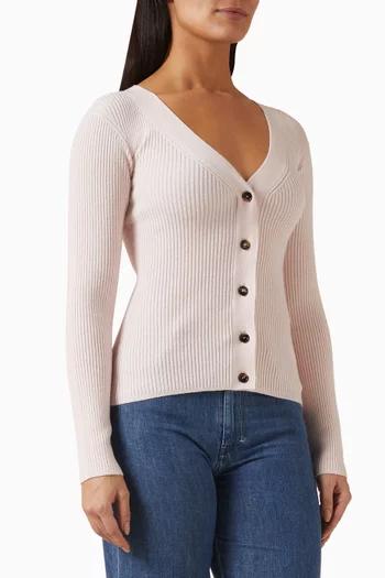 Slim-fit Cardigan in Wool-cashmere