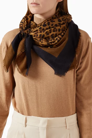 Signature Print Stole in Wool & Silk