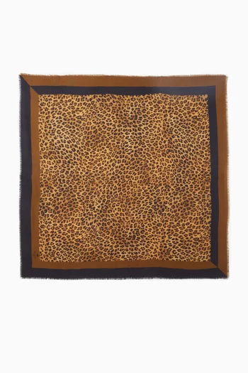 Signature Print Stole in Wool & Silk