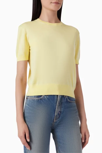 Crewneck T-shirt in Cashmere Blend