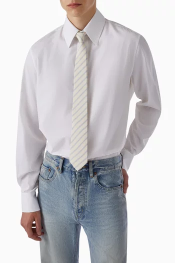 ربطة عنق مخططة حرير وصوف