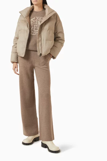 بنطال برباط تضييق مزيج صوف بكر