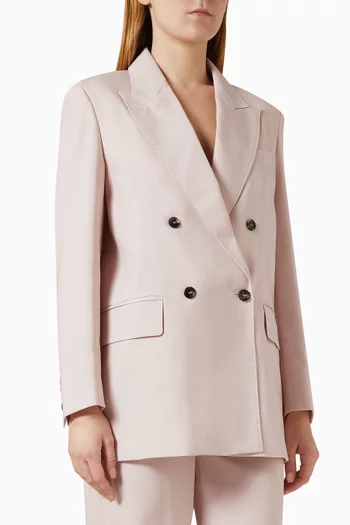 Double-breasted Blazer in Canvas