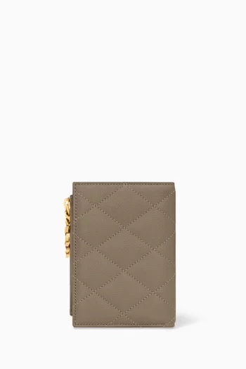 Cassandre Bijou Bi-Fold Wallet in Grain de Poudre Leather