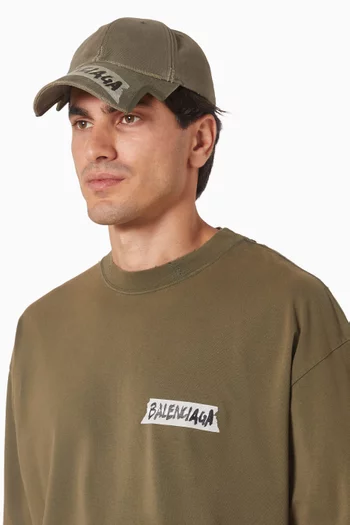 Masking Tape Cap in Cotton Drill