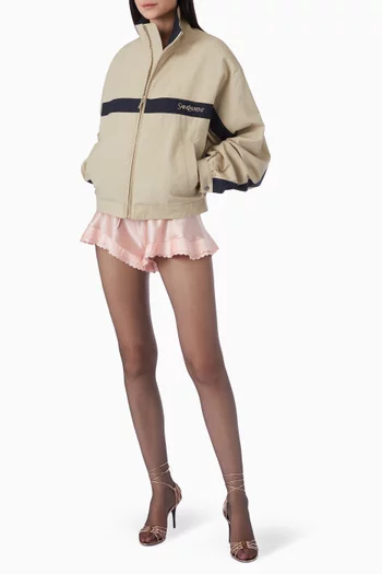 Stand-collar Jacket in Cotton-canvas