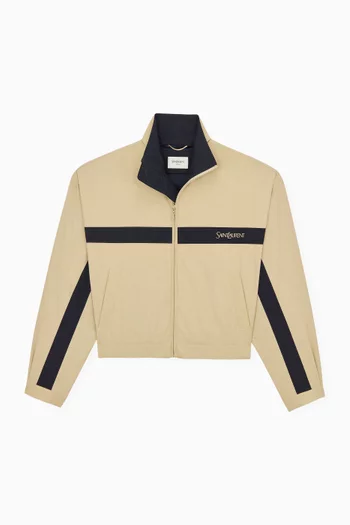 Stand-collar Jacket in Cotton-canvas