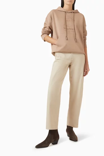 كنزة بغطاء رأس ورباط تضييق قطن وجيرسيه