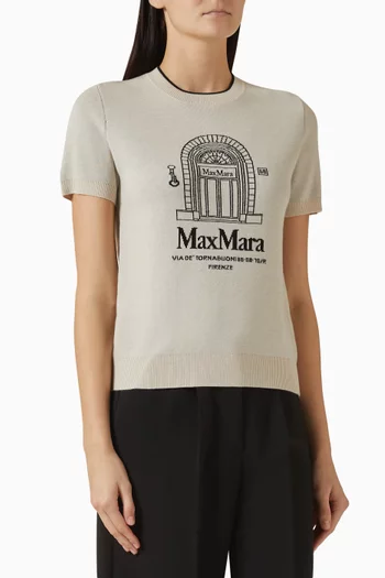 Logo Embroidered T-shirt in Knit