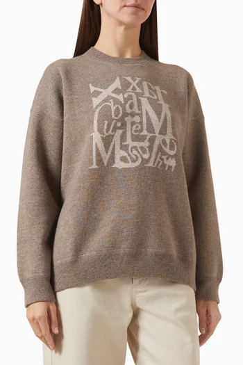 Logo Sweater in Wool-cashmere