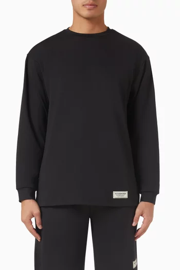 تي شيرت فضفاض بأكمام طويلة قماش سوفتسكين 100