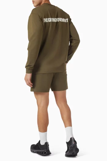 تي شيرت فضفاض بأكمام طويلة قماش سوفتسكين 100