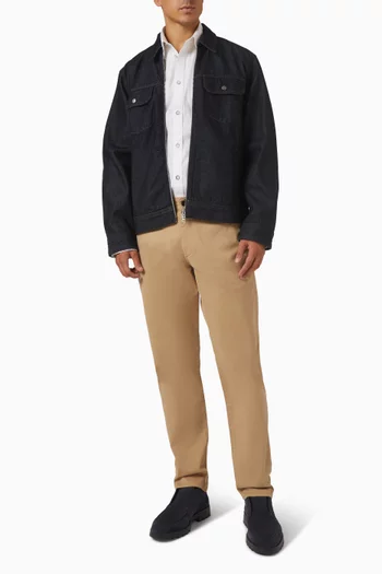 Beau Trucker Jacket in Authentic Rigid Denim