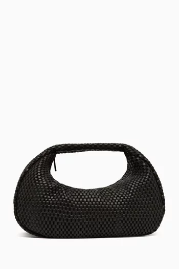 Lattice Weave Bon Bon Bag in Goatskin & Leather