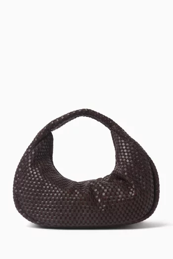 Lattice Weave Bon Bon Bag in Leather