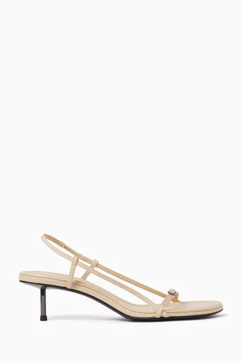 Petit Belt 10 Slingback Sandals in Silk-satin