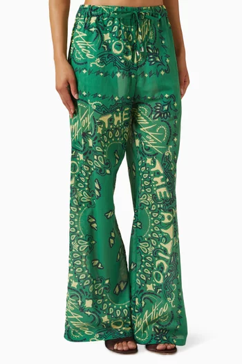 Bandana-print Pants in Cotton