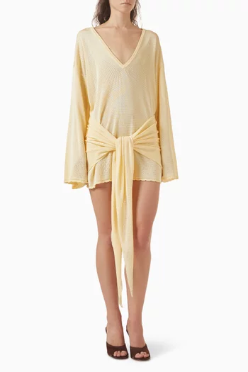Knotted Mini Dress in Viscose