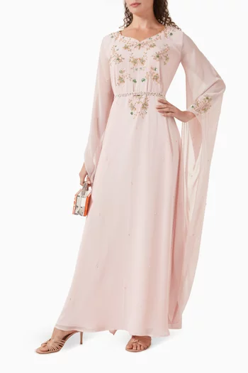 Embellished Belted Kaftan
