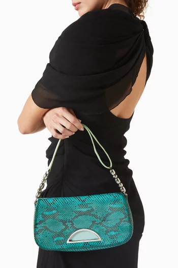 2000s Malice Shoulder Bag in Python Leather