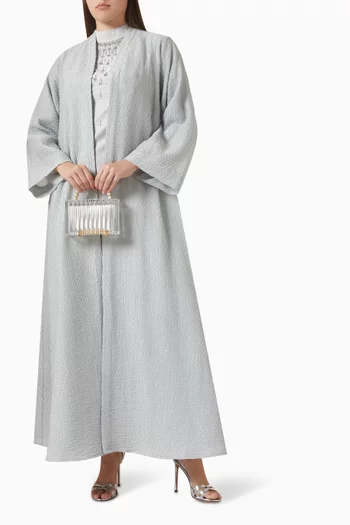 عباية بدانتيل مطرز