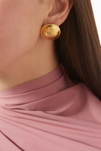 أقراط سولار كوزميك صغيرة نحاس مطلي ذهب عيار 24