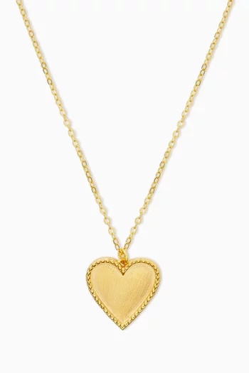 Small Rachel Love Necklace in 24kt Gold-plated Brass