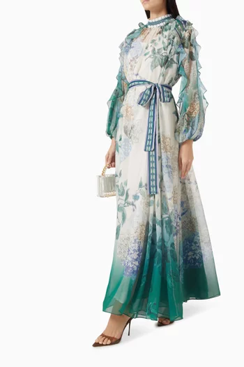 فستان لوميرو بحزام شيفون