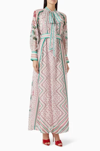 فستان تيفيو بحزام شيفون