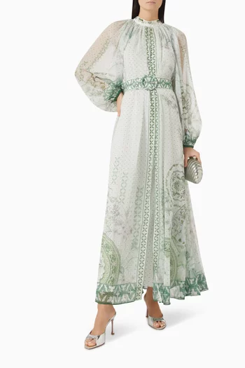 فستان ايزارا بحزام شيفون