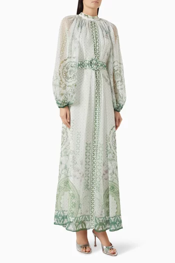 فستان ايزارا بحزام شيفون