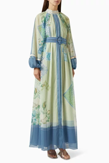 فستان فيرفي بحزام شيفون