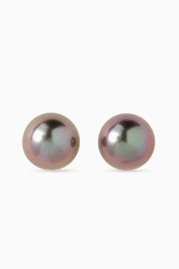 Akila Keshi Pearl Stud Earrings in 18kt Gold