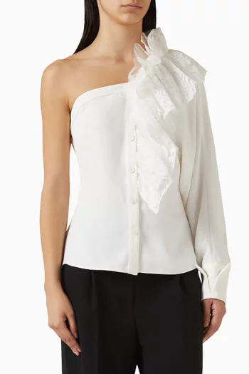 One Shoulder Ruffle Top