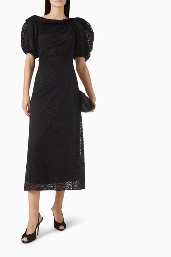 Draped Dress in Lace