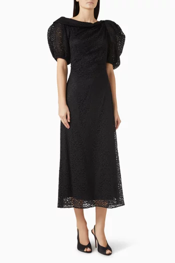 Draped Dress in Lace