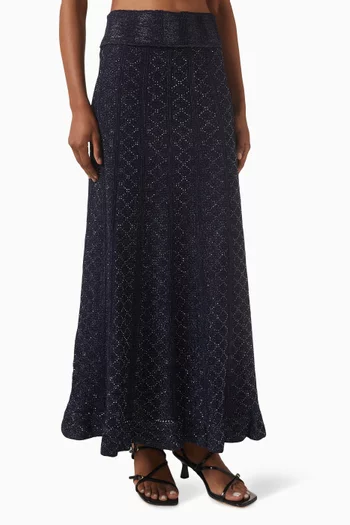 تنورة طويلة منسوجة