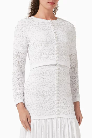 Embellished Cardigan in Knit