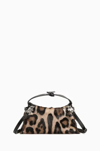 Vittoria Leopard-print Shoulder Bag in Pony Hair