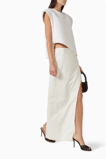 Fold-over Asymmetrical T-shirt in Jersey