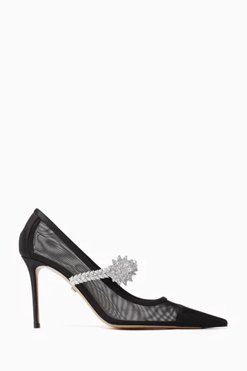 Lotus 95 Flower Pumps in Mesh