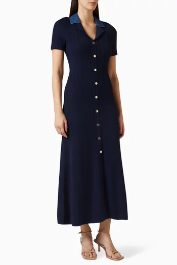 فستان جولييتا منسوج من مزيج فيسكوز