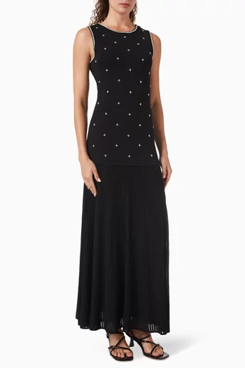 Embellished Maxi Dress in Knit