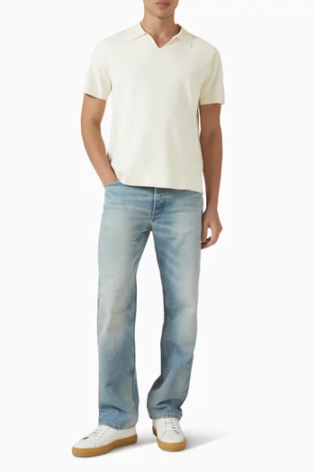 بنطال جينز بقصة فضفاضة دينم