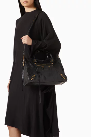 حقيبة لو سيتي متوسطة جلد ماعز أرينا