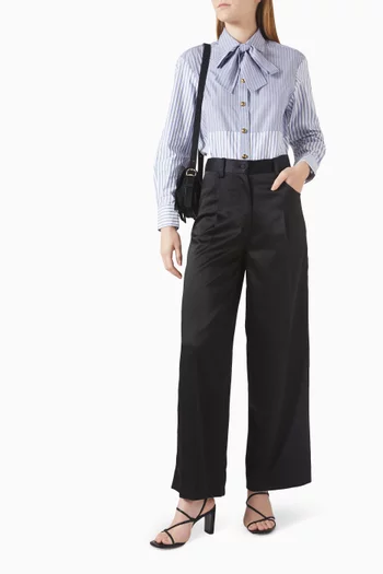 Wide-leg Pants in Satin
